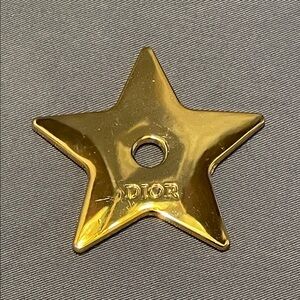 Dior Metallic Gold Star Accent Pendant